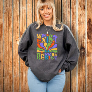 LGBT Flag Pride ,We Exist We Resist T-Shirt