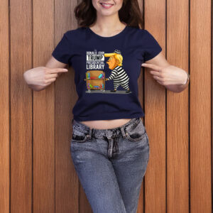 Prison Trump Presidential Library Funny Anti Trump T-Shirt