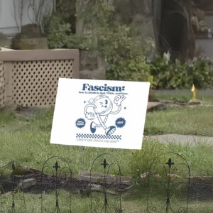 Retro Funny Anti Trump Anti Fascism Yard Sign