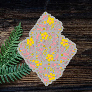 Subtle FDT Floral Design Sticker ,Car Magnet