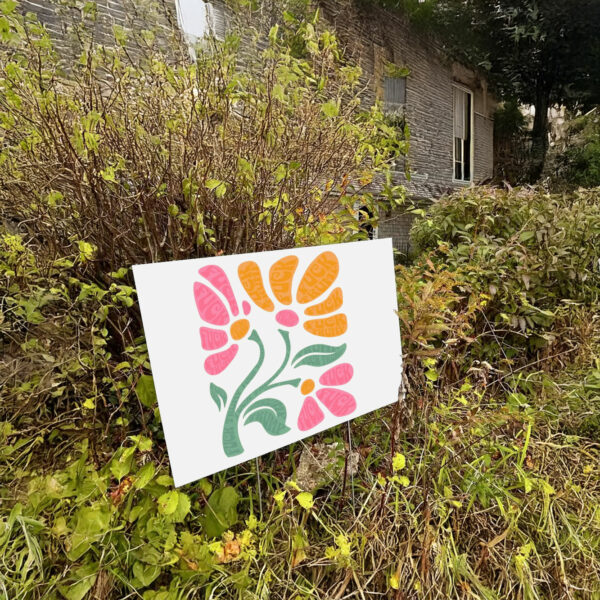 Subtle FDT Flower Yard Sign Not My President