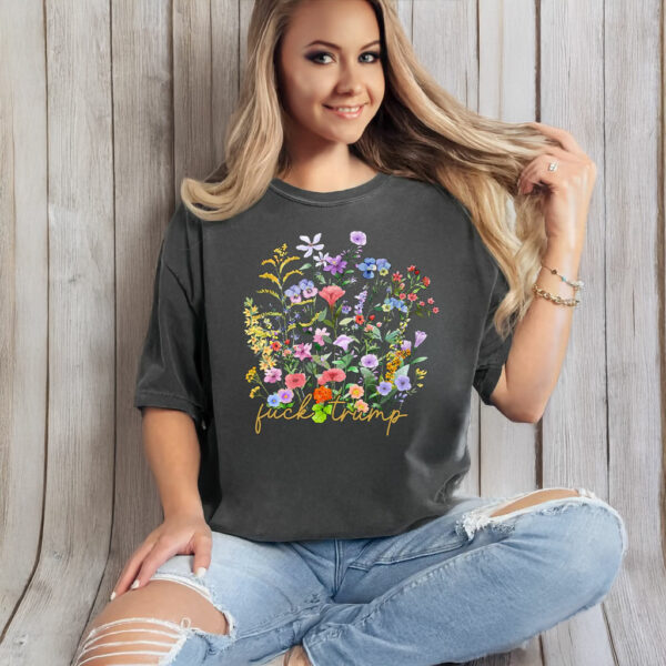 Subtle F*ck Trump, Ditsy Floral Anti Trump T-Shirt