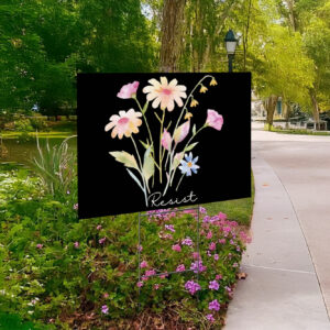 Subtle Feminist Resist Yard Sign Anti Trump