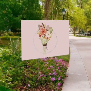 Subtle Fuck Trump Flower Bouquet, Anti Trump Flower Yard Sign