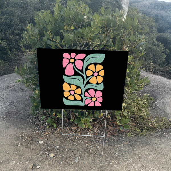 Subtle Fuck Trump Flower Yard Sign