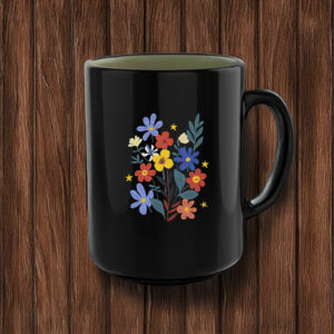 Subtle Fuck Trump Hand Painted Flowers Mug