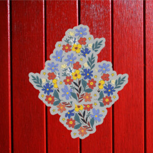 Subtle Fuck Trump Hand Painted Flowers Sticker ,Car Magnet