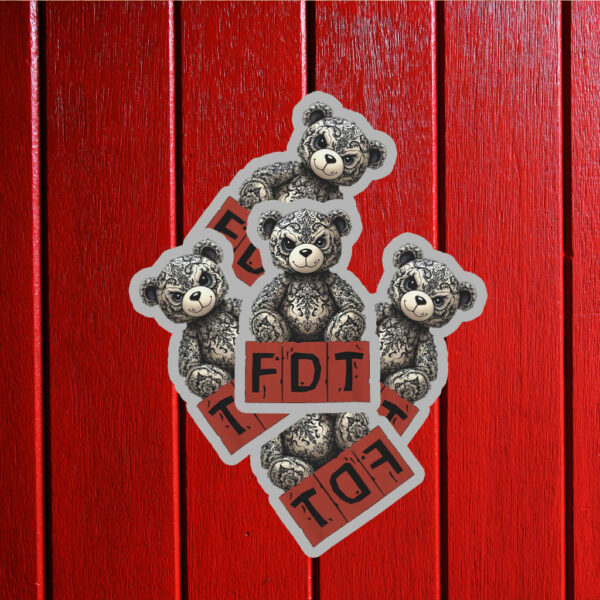 Teddy Bear FDT Anti Trump Sticker, Car Magnet