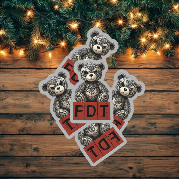 Teddy Bear FDT Anti Trump Sticker, Car Magnet