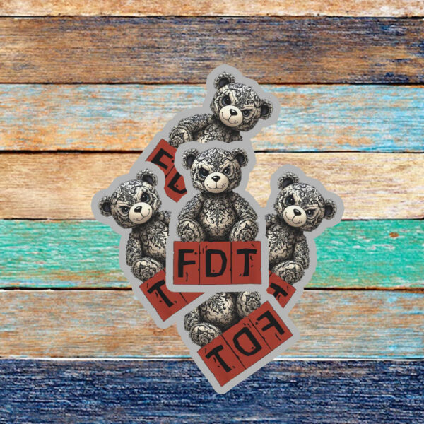 Teddy Bear FDT Anti Trump Sticker, Car Magnet