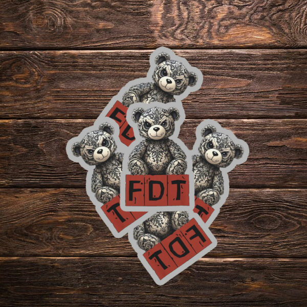 Teddy Bear FDT Anti Trump Sticker, Car Magnet