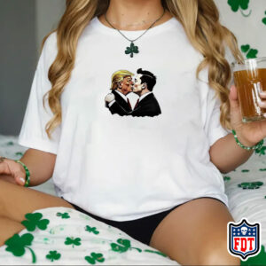 Donald Trump Elon Musk Kiss T-Shirt - FDT Anti Trump