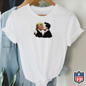 Donald Trump Elon Musk Kiss T-Shirt - FDT Anti Trump