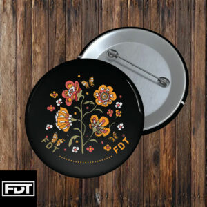 FDT 2025 Button Anti Trump Floral