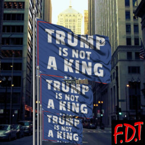 FDT Anti Trump - Anti Trump Is Not A King Flag