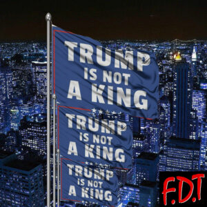 FDT Anti Trump - Anti Trump Is Not A King Flag