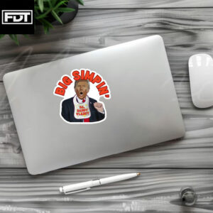FDT Anti Trump - Big Simpin - Trump Puppet of Elon Musk Sticker and Car Magnet