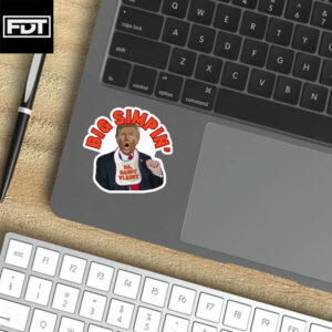 FDT Anti Trump - Big Simpin - Trump Puppet of Elon Musk Sticker and Car Magnet