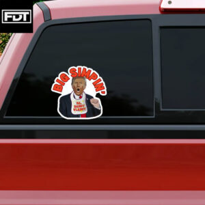 FDT Anti Trump - Big Simpin - Trump Puppet of Elon Musk Sticker and Car Magnet