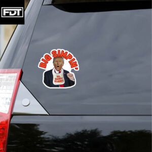 FDT Anti Trump - Big Simpin - Trump Puppet of Elon Musk Sticker and Car Magnet
