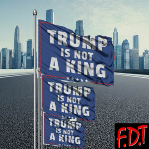 FDT Anti Trump - Democracy - Anti Trump is not a King Flag