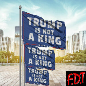 FDT Anti Trump - Democracy - Anti Trump is not a King Flag