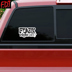 FDT Anti Trump - Democracy - Fuck Right Off Sticker and Car Magnet