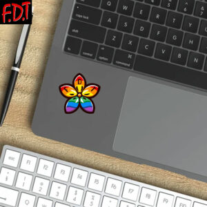 FDT Anti Trump - Democracy - Liberal Political Floral Feminism Sticker and Car Magnet