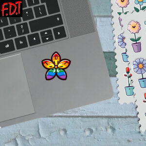 FDT Anti Trump - Democracy - Liberal Political Floral Feminism Sticker and Car Magnet