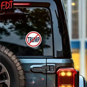 FDT Anti Trump - Democracy - Liberal Political No Trump Sticker and Car Magnet
