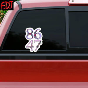 FDT Anti Trump - Democracy - Subtle anti trump 8647 Sticker and Car Magnet