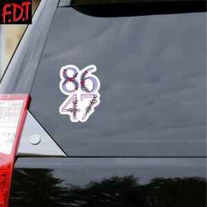 FDT Anti Trump - Democracy - Subtle anti trump 8647 Sticker and Car Magnet