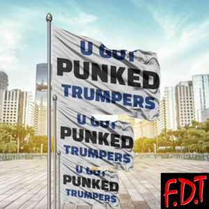 FDT Anti Trump - Democracy You Got Punked - Anti Trump 2025 Flag