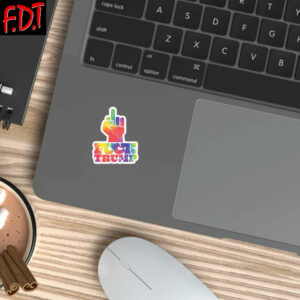 FDT Anti Trump -- FUCK Trump rainbow Car Stickers and Magnets
