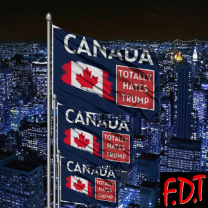 FDT Anti-Trump Feminist - Canada Totally Hates Trump Flag