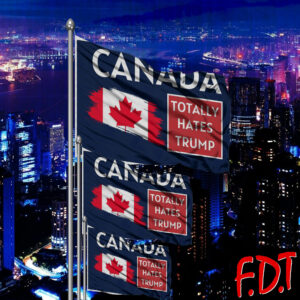 FDT Anti-Trump Feminist - Canada Totally Hates Trump Flag