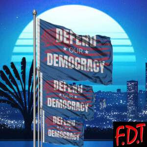 FDT Anti-Trump Feminist - Defend Democracy Flag