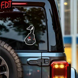 FDT Anti-Trump Feminist - Elbows Up Canadian Goose Sticker and Car Magnet