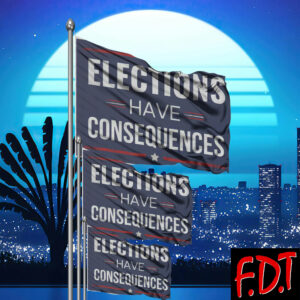 FDT Anti-Trump Feminist - Elections Have Consequences Flag