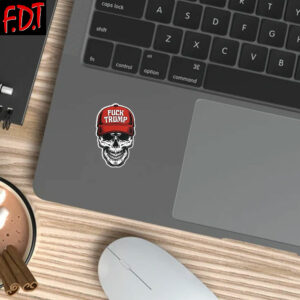 FDT Anti Trump Feminist - Fuck Trump Red Hat Sticker and Car Magnet