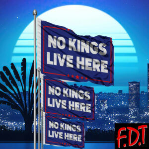 FDT Anti Trump Feminist - No Kings Live Here Fuck Trump Flag
