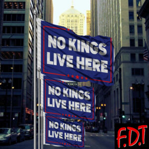 FDT Anti Trump Feminist - No Kings Live Here Fuck Trump Flag
