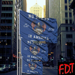 FDT Anti-Trump Feminist - No Kings in America Patriot 1776 Eagle Save Democracy Flag