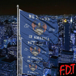 FDT Anti-Trump Feminist - No Kings in America Patriot 1776 Eagle Save Democracy Flag