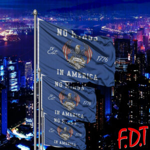 FDT Anti-Trump Feminist - No Kings in America Patriot 1776 Eagle Save Democracy Flag