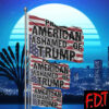 FDT Anti-Trump Feminist - Proud American Ashamed of Trump Flag