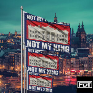 FDT Anti Trump -Fuck Trump Not My President - Not My King In America Flag