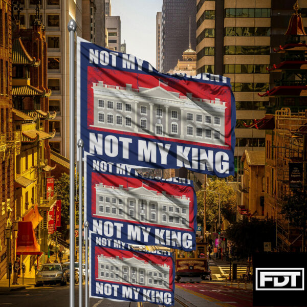 FDT Anti Trump -Fuck Trump Not My President - Not My King In America Flag