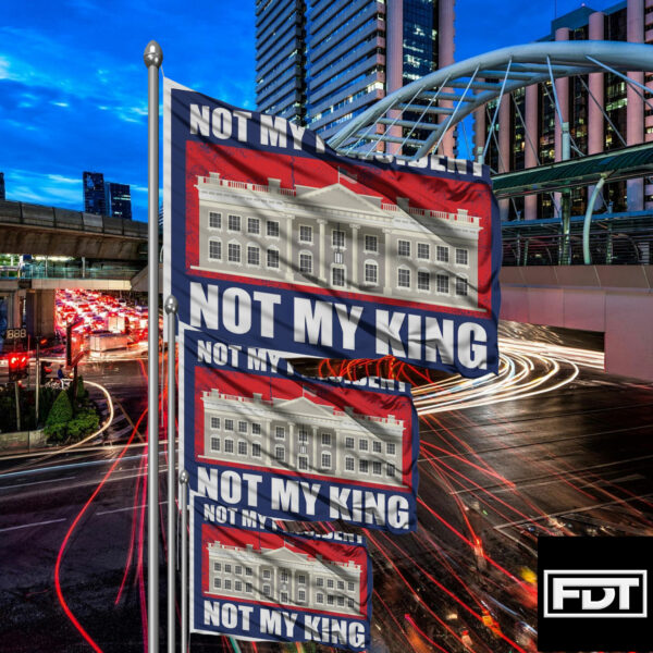 FDT Anti Trump -Fuck Trump Not My President - Not My King In America Flag