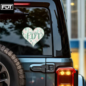 FDT Anti Trump Heart Vinyl Sticker and Car Magnet